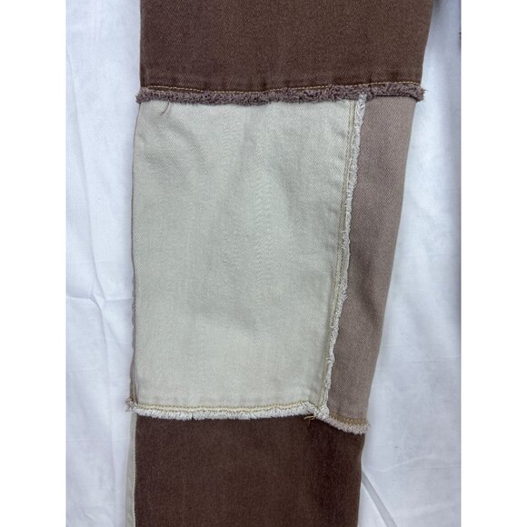 Hollister Women’s 27 Ultra High-Rise Dad Jeans Brown Beige Raw Edge - Picture 7 of 16